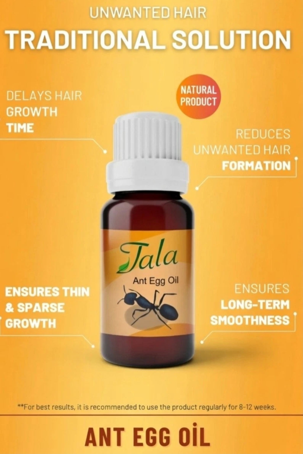 Tala Ant Egg Oil Organic Hair Removal, 20ml
