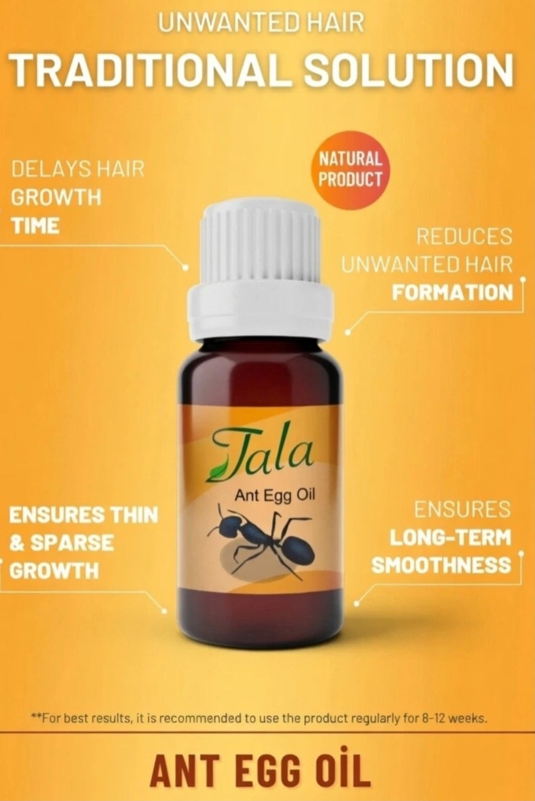 Tala Ant Egg Oil Organic Hair Removal, 20ml