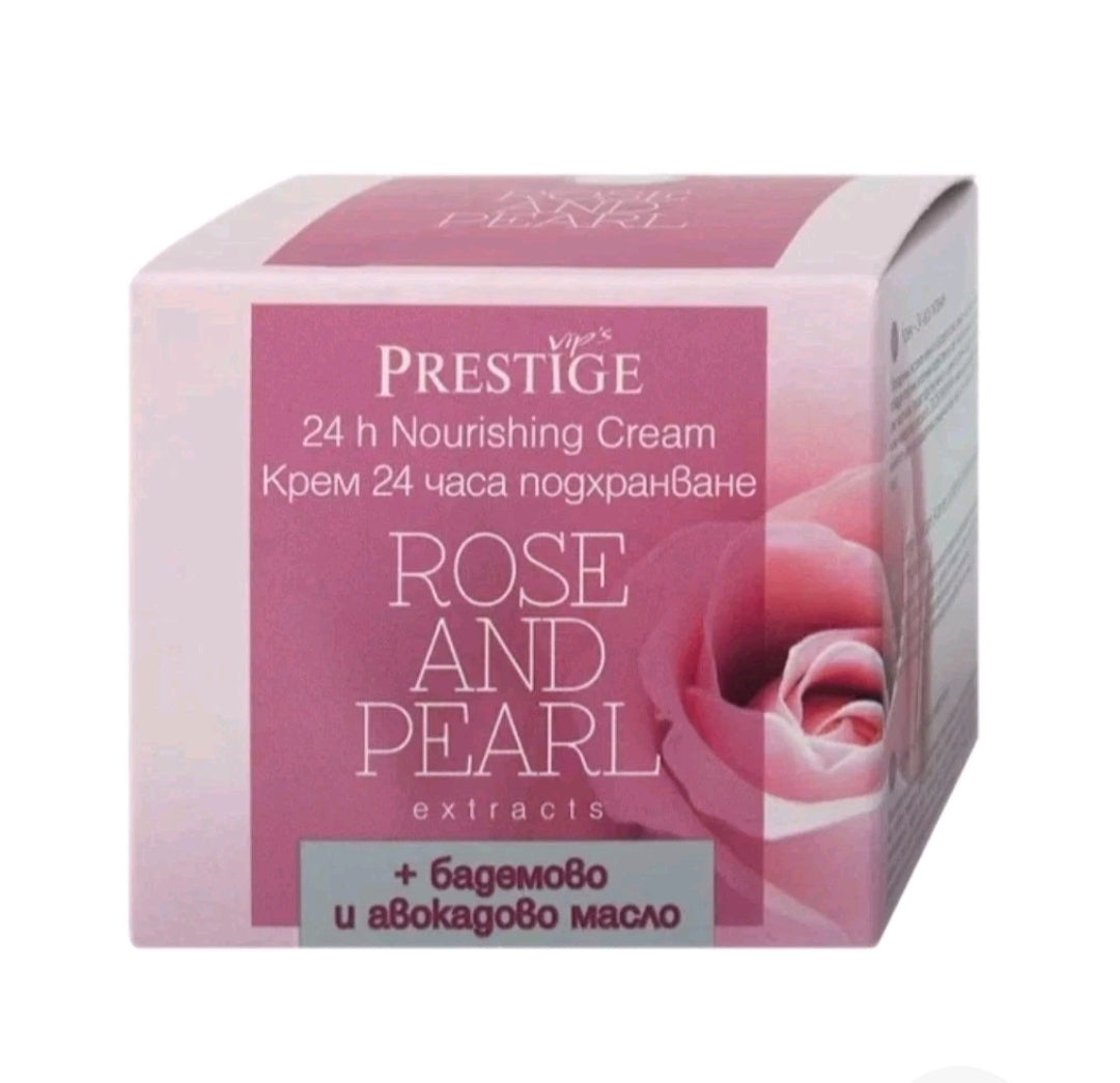 PRESTIGE Rose&Pearl Moisturizing Face Cream with Rosa Damascena , 50 ml