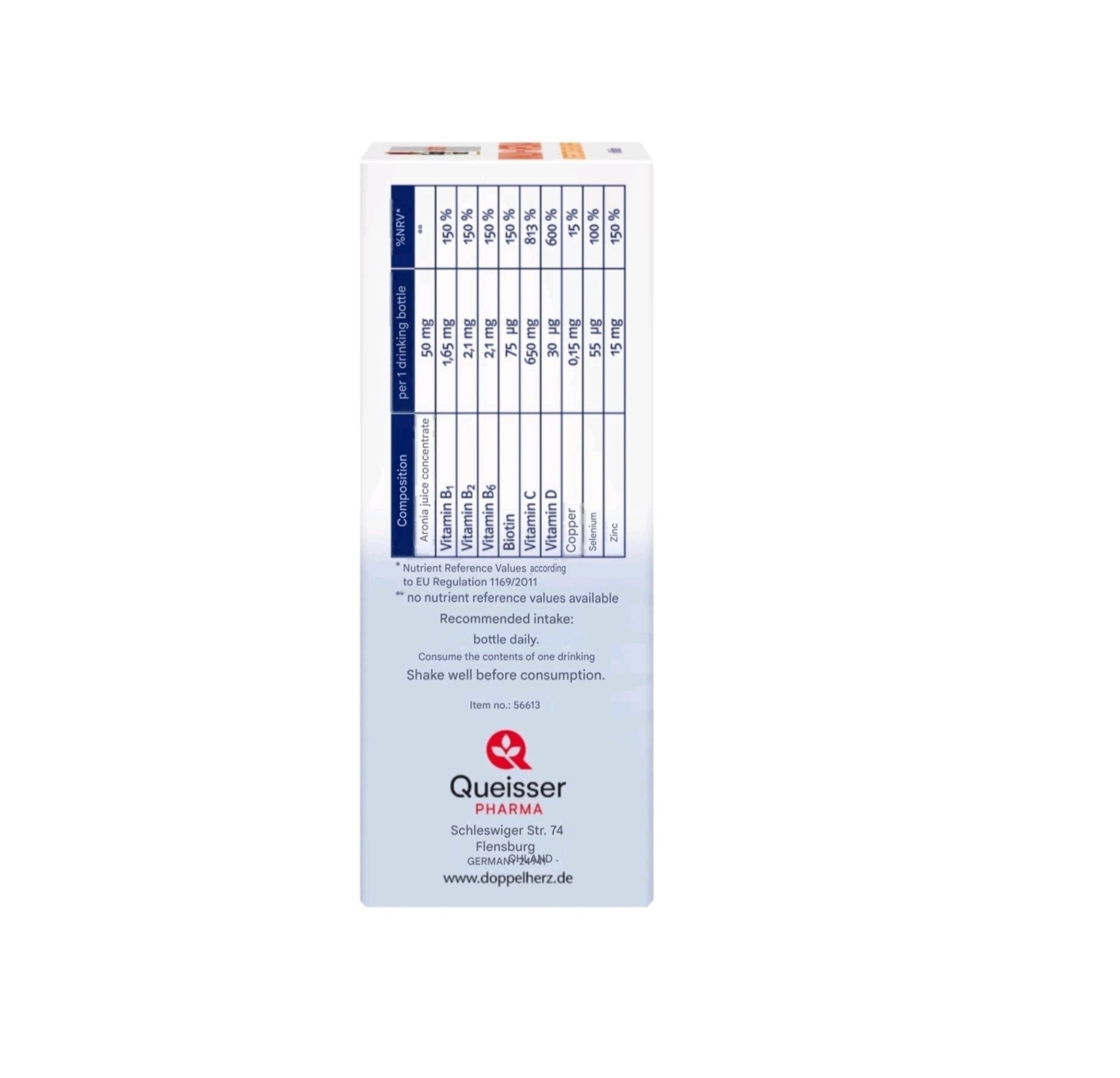 Doppelherz System Immune Aronia Vitamin C & D, Selenium & Zinc for Strong Immunity, 10 vials