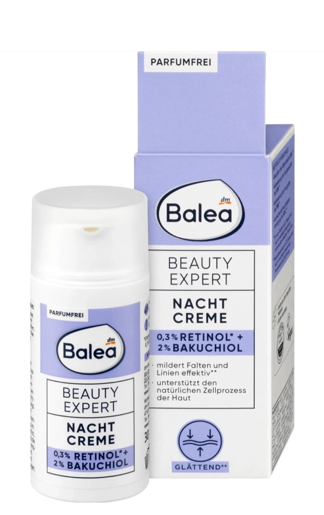 Balea Beauty Expert Night Cream with Retinol and Bakuchiol, 30 ml