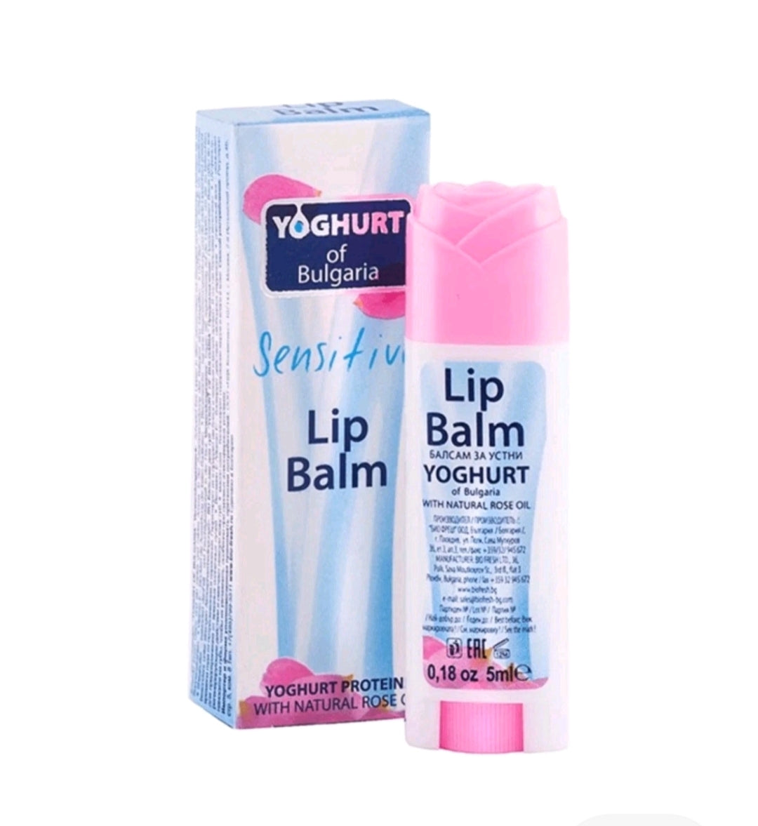 Lip balm Yoghurt of Bulgaria  with Organic Rose Oil, 5 ml