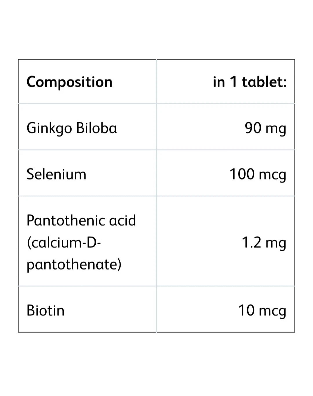 Selenogin For Memory Concentration & Tinnitus, 60 tablets