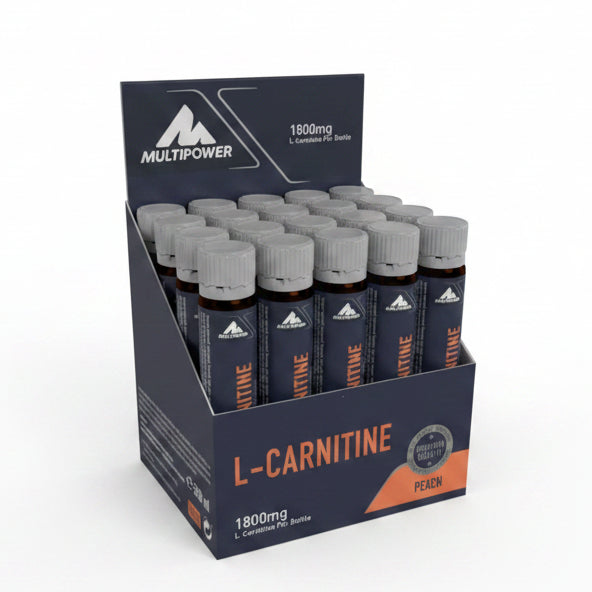 Multipower Sportsfood L-Carnitine Peach Liquid Shots Pack of 20 x 25ml