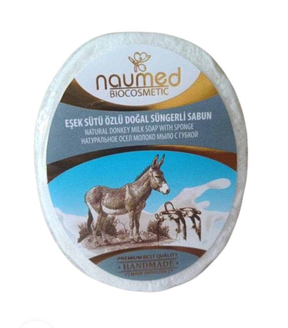 Naumed Natural Donkey Milk Extract Hand Made Sponge Soap 135 gr