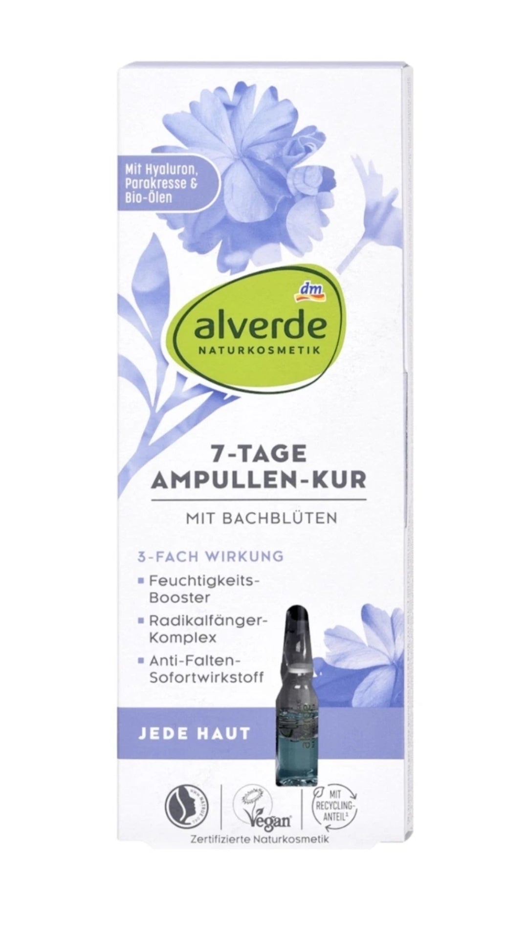 Alverde Natural Cosmetics Facial Ampoules with Essential Oils ,7ml