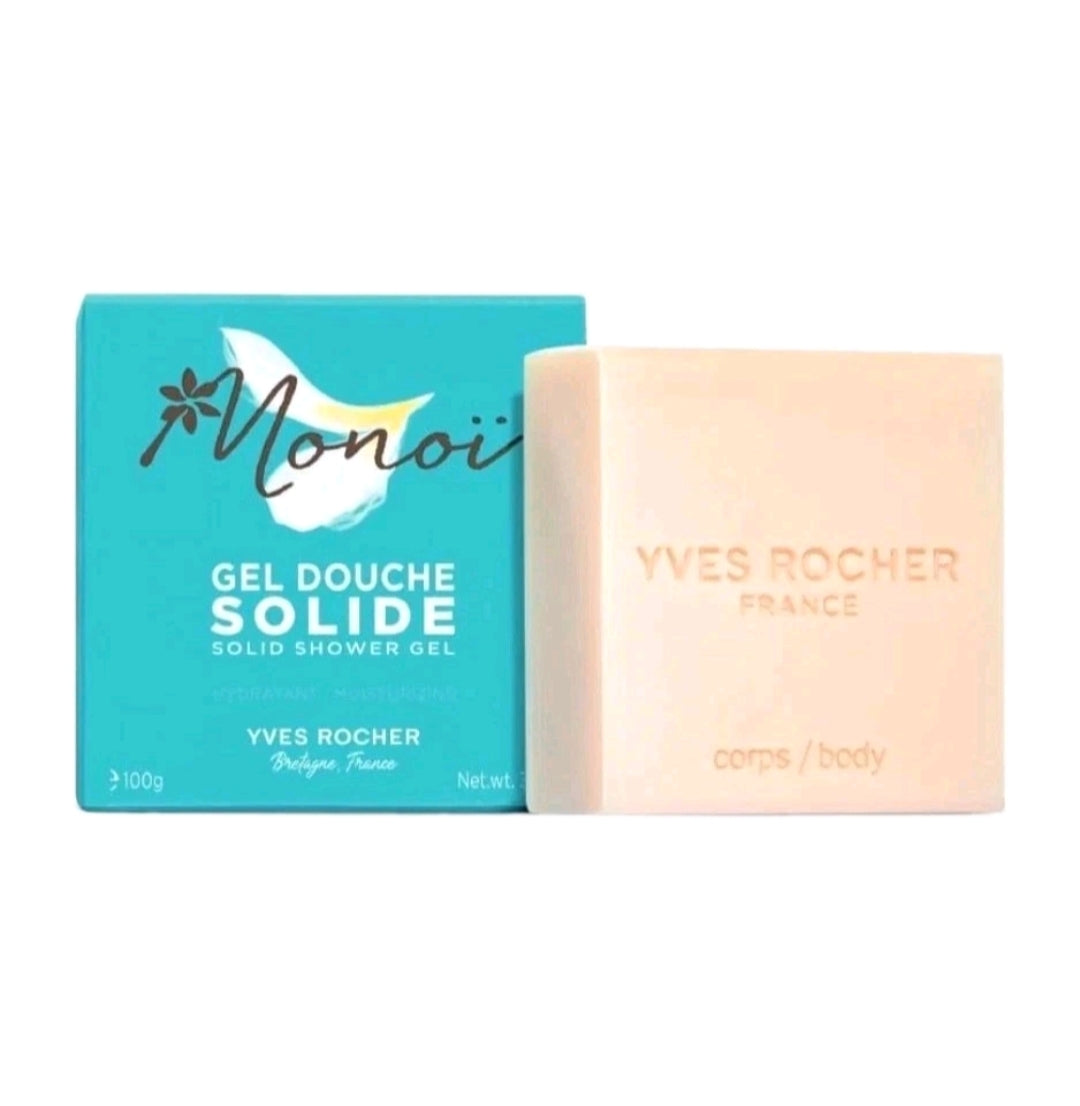 Yves Rocher Monoi Solid Shower Gel,  Soap & Sulfate Free , 100gr