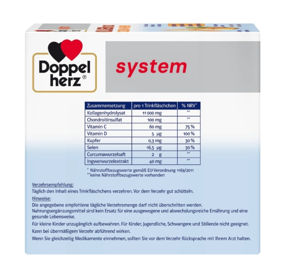 Doppelherz System Collagen 11000 + Curcuma + Ginger 25 ml x30 vials