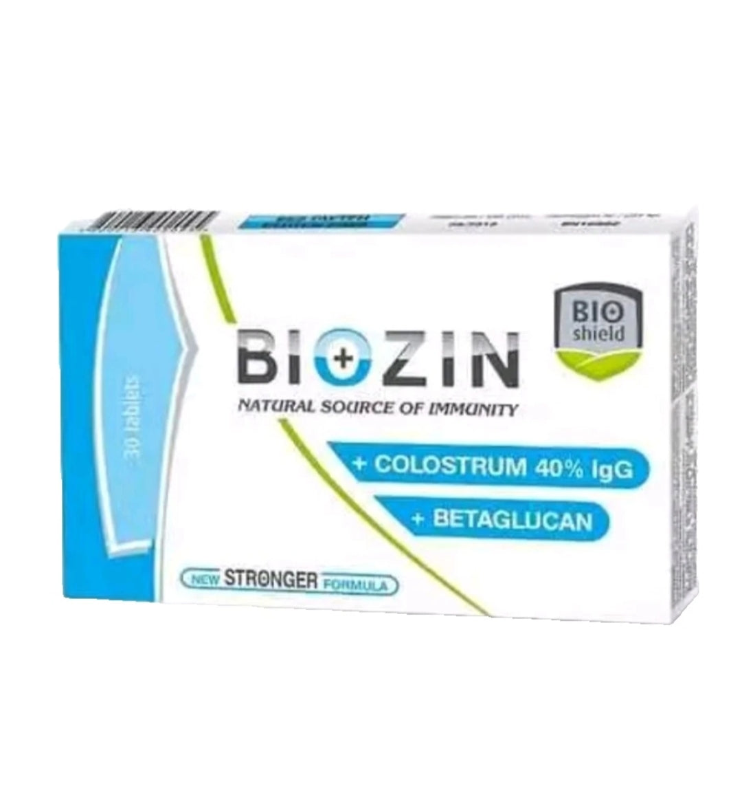 Biozin Bioshield Natural Source of Immunity Enriched with 40% IgG Lactoferrin, 30 tablets