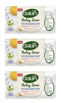 Dalan Baby Zero Vegan Natural Baby Soap 3 Bars 90g Organic Chamomile Dye Free
