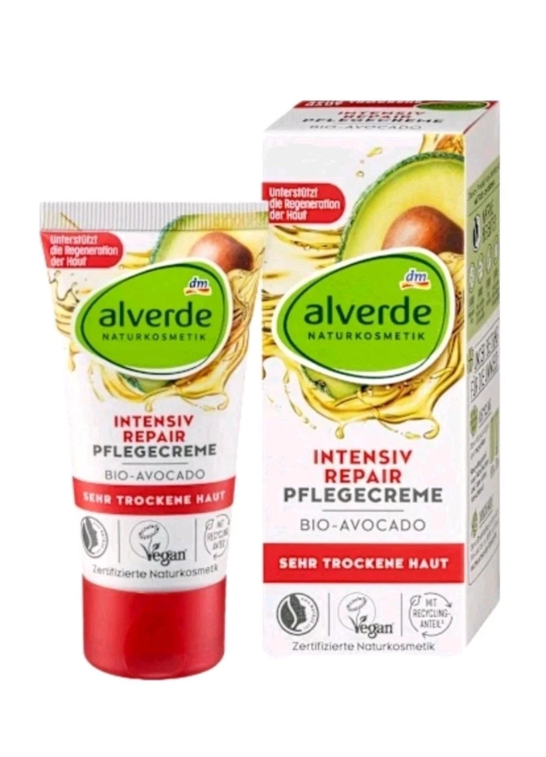 Alverde Natural Cosmetics Intensive Repair Face Cream with Organic Avocado, 50ml