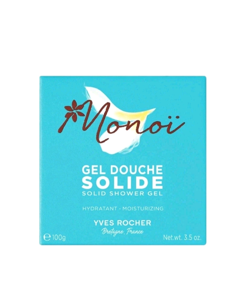 Yves Rocher Monoi Solid Shower Gel,  Soap & Sulfate Free , 100gr