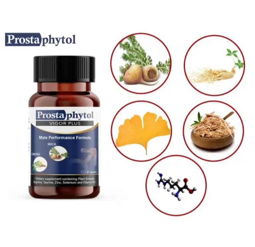 Prostaphytol Vigor Plus Supplement for Prostate Support Male Performance & Potency Formula 30 capsules