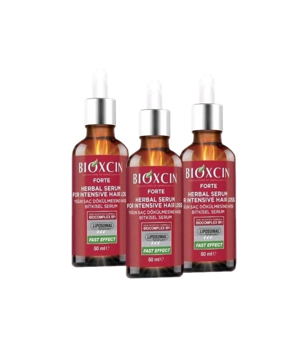Bioxcin Forte Herbal Serum for Intensive Hair Loss Treatment, 3x50ml