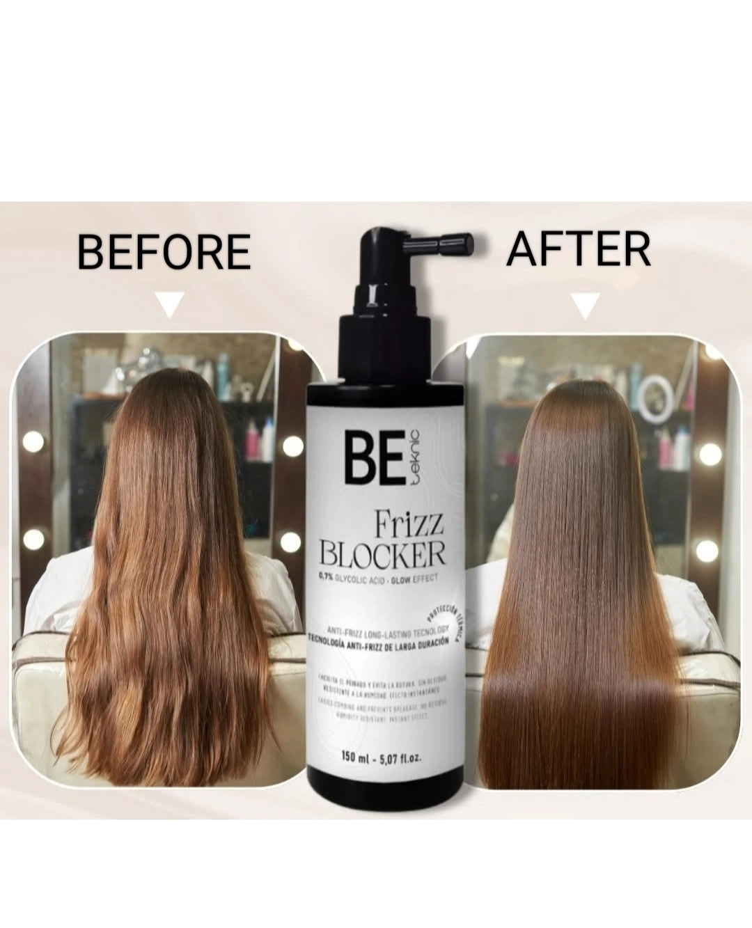 Be Xtreme Teknic Frizz Blocker Protective Spray Sealer for Glass Hair, 150 ml